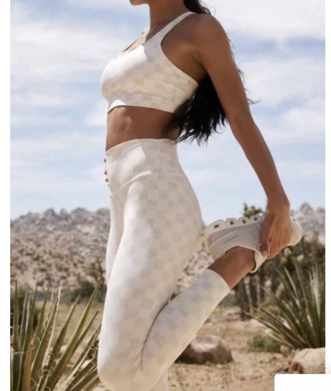 Checkered Legging in Sandstone, , alternate image number null