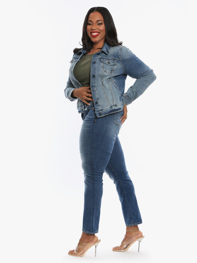 Denim Jacket, KATHY / Medium Wash, alternate image number null
