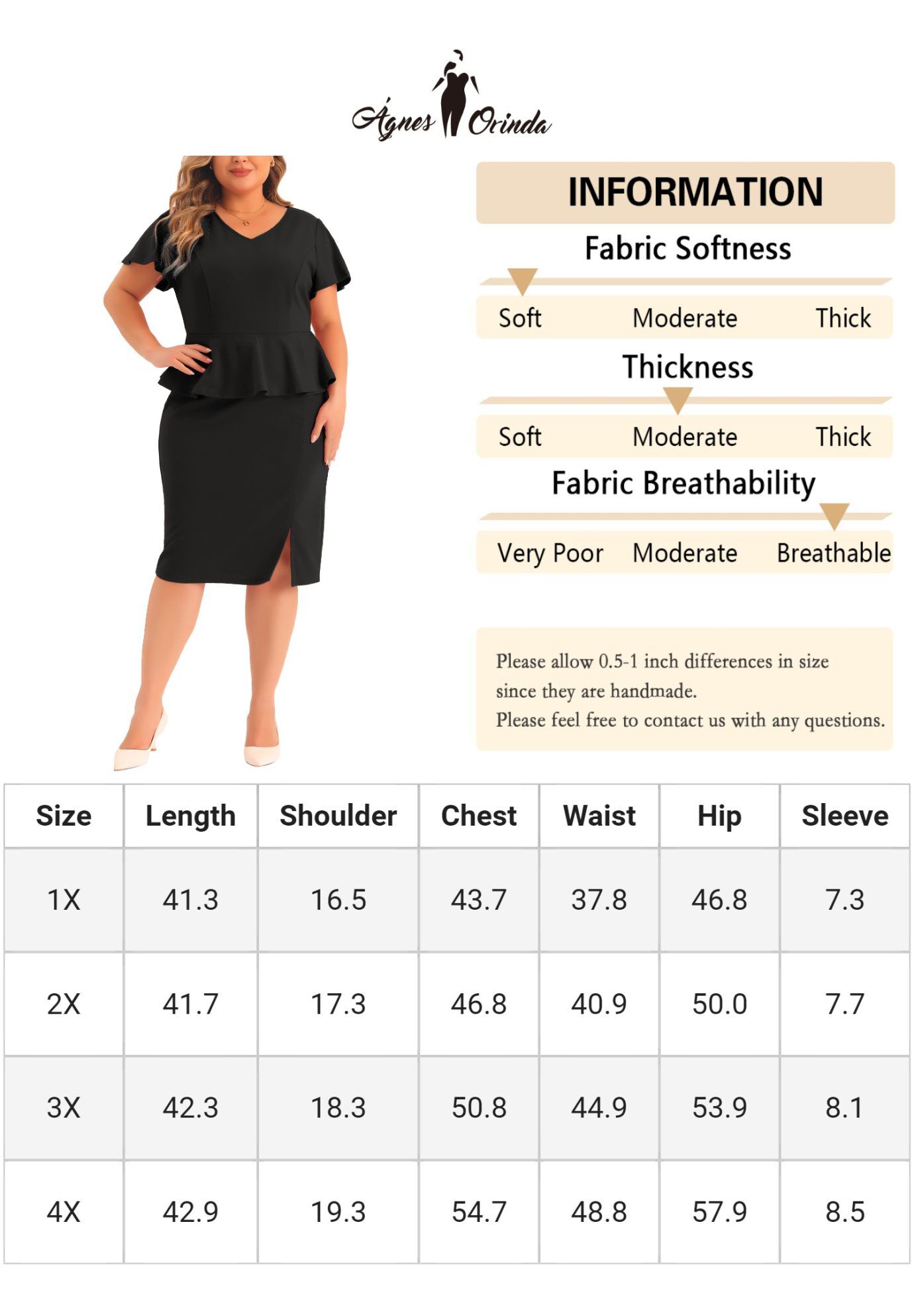 Ruffle Short Sleeve Pencil Retro Peplum Dress, Black / Red, alternate image number 4