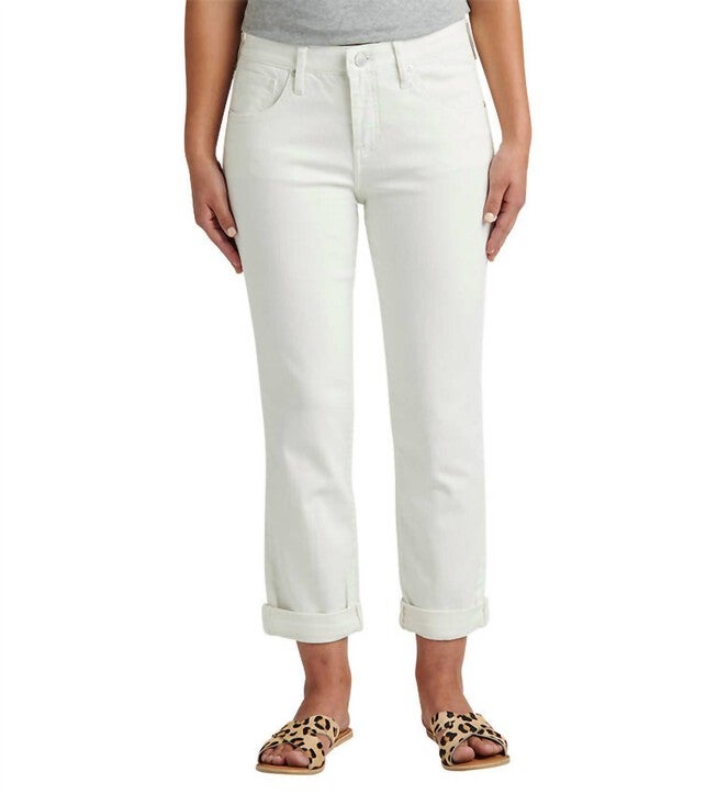 CARTER GIRLFRIEND MID RISE JEAN IN WHITE, White / White, alternate image number null