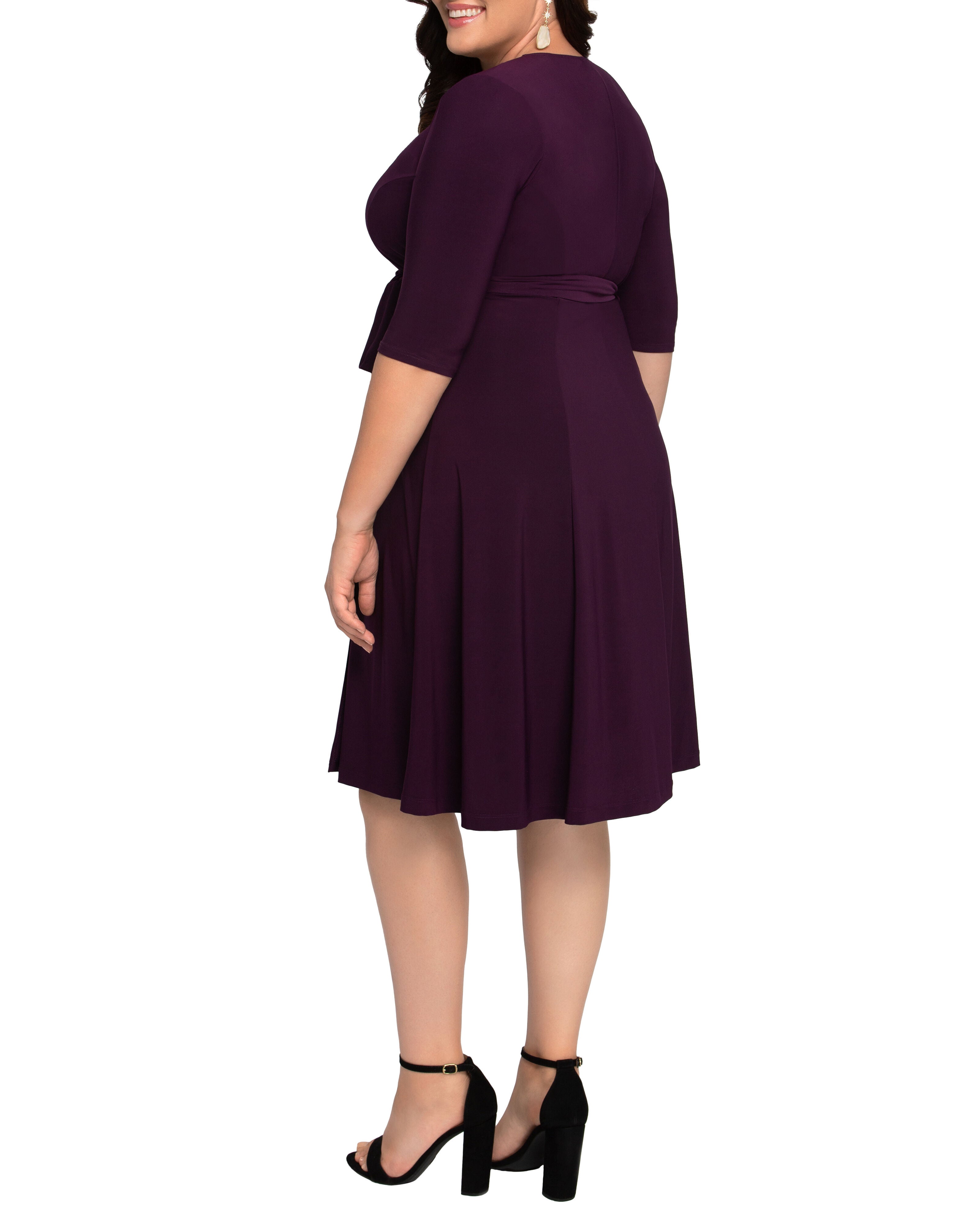 Essential Wrap Dress, PLUM PASSION / New Wine, alternate image number 2