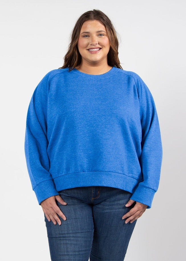 Boxy Raglan Pullover, Royal / Royal Blue, hi-res image number 0