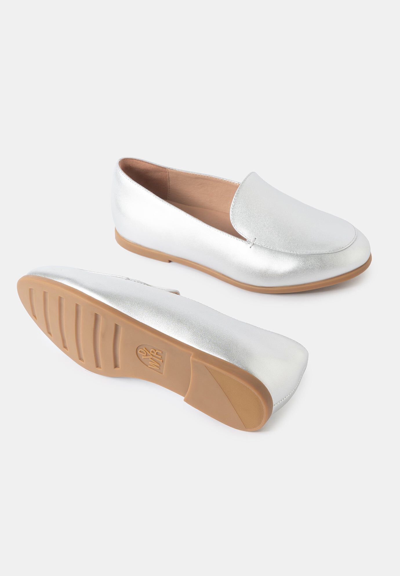 Blake Flat Loafers, Metallic Silver / Silver, alternate image number 3