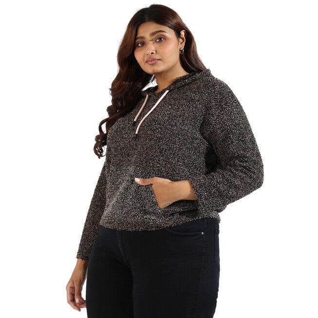 Grey Textured Sweatshirt, Charcoal Grey / Charcoal Grey, alternate image number 1