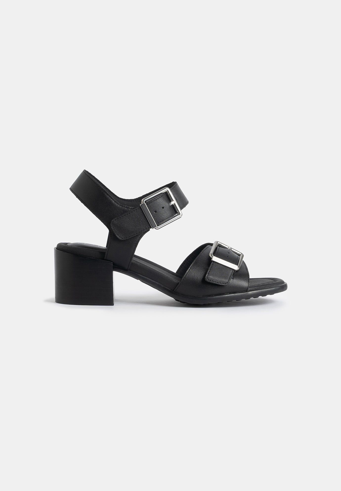 Emma Block Heel Sandals, Black / Black, hi-res image number 0