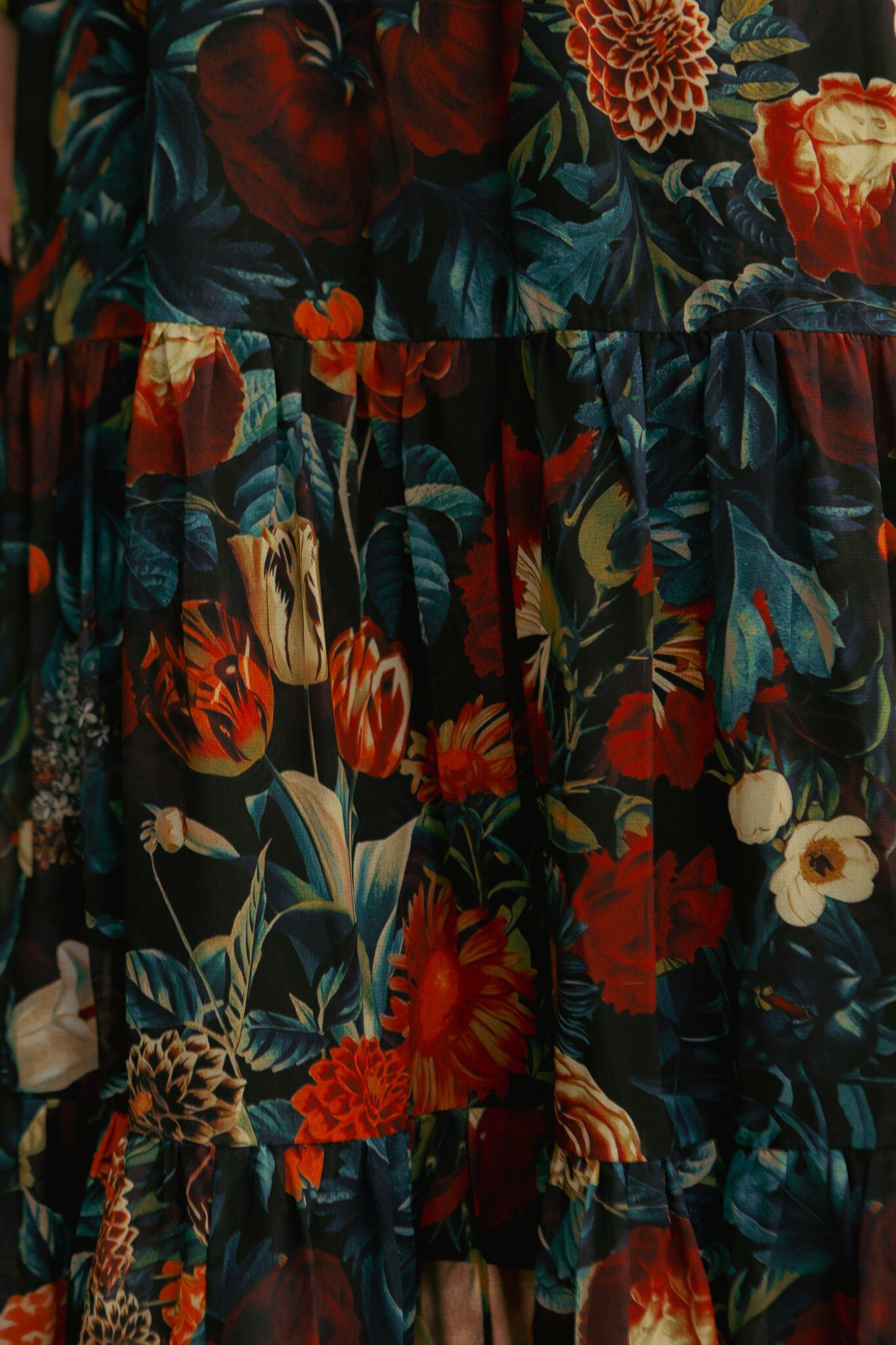 Cordelia Dress, Moody Floral / Black, alternate image number 4