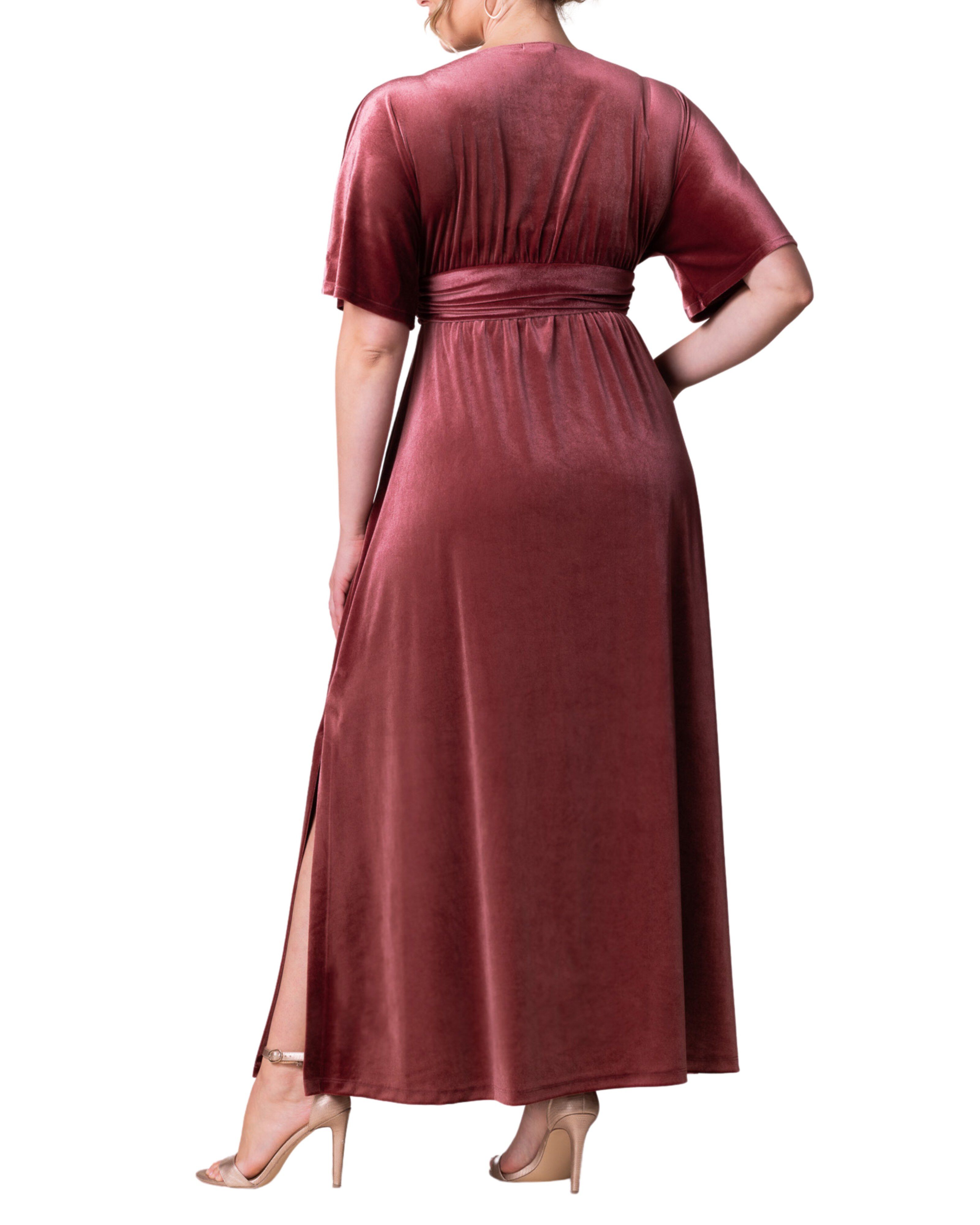Verona Velvet Evening Gown, MAUVE ROSE / Mauve, alternate image number 1