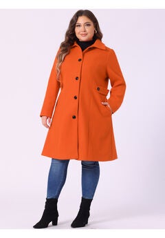 SINGLE BREASTED BELTED WINTER LONG COAT