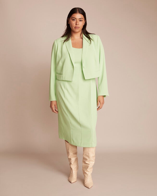Solange Midi Dress, Green / Sage Green, alternate image number 1