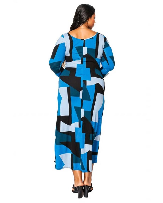 OZEAN AZUL MAXI DRESS, Blue / Purple, alternate image number 2