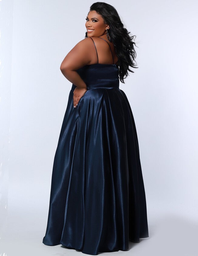 UNCOMPLICATED EVENING DRESS, Navy / Navy, alternate image number null