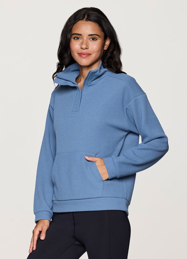 Plus Harbor Textured Pullover, Blue / Dusty Blue, alternate image number null