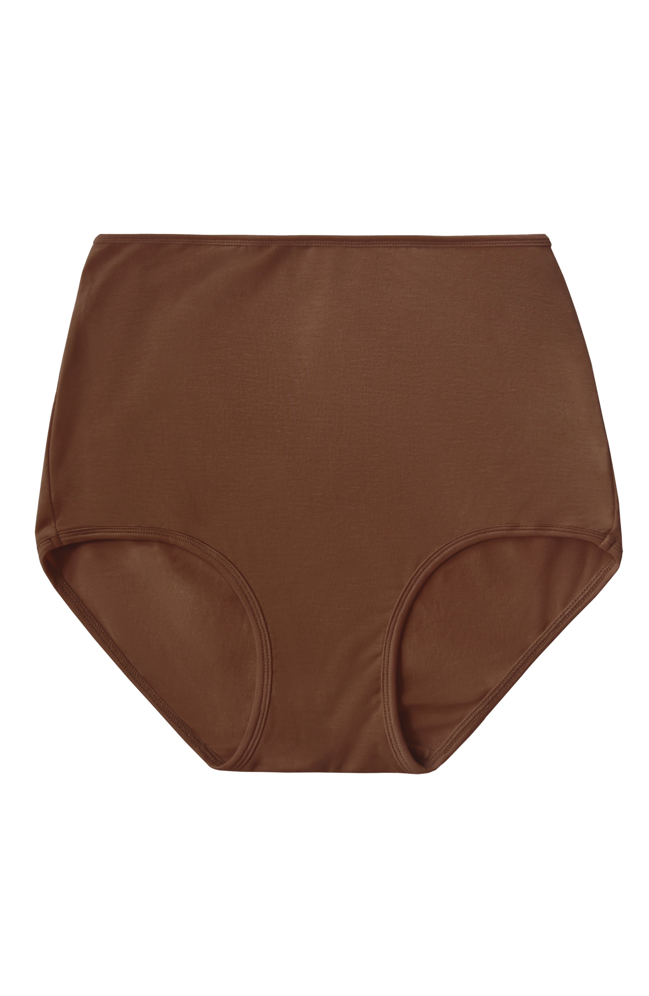 High-Rise Ultra Soft Sustainable Briefs, Deep Nude / Brown, alternate image number 2