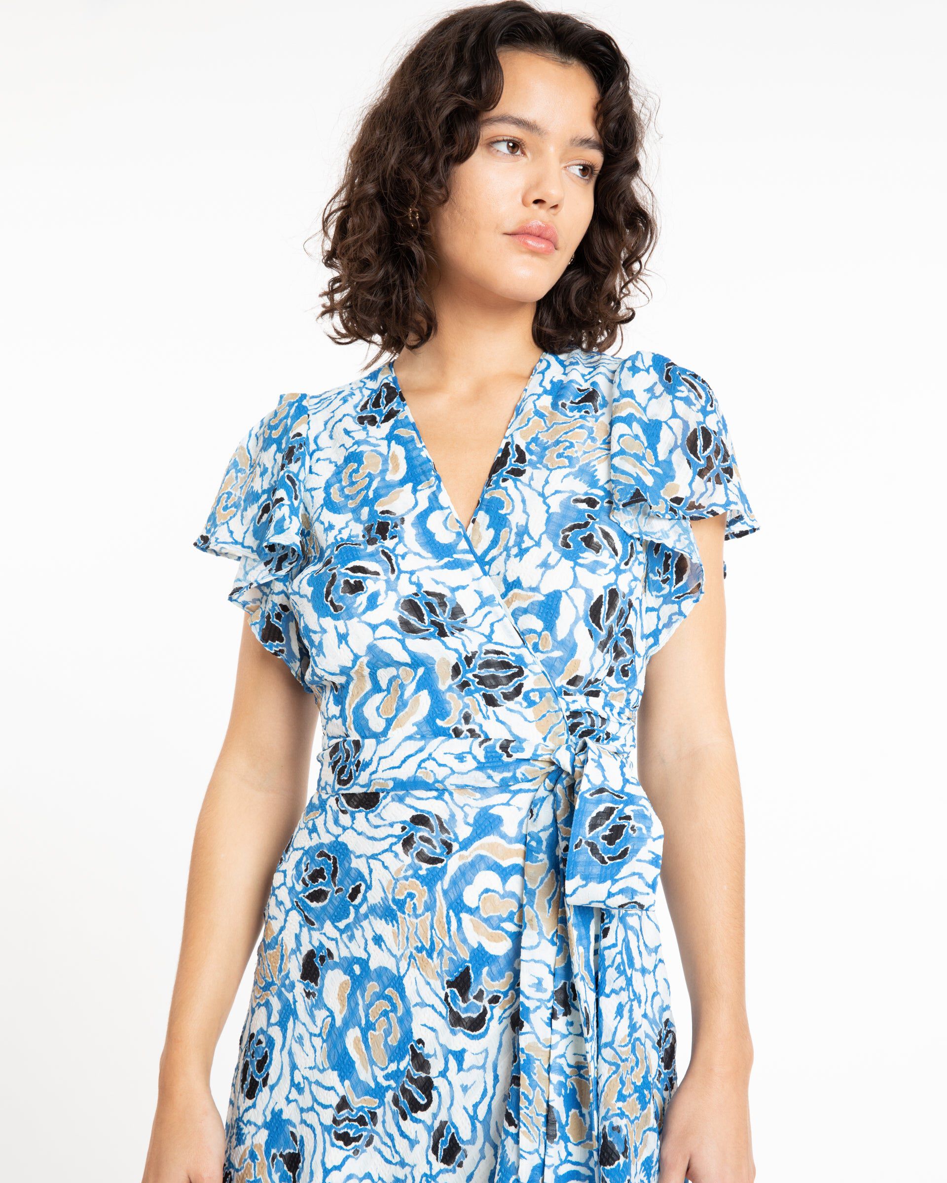 Blaire Dress, MARINA MUTLI / Dusty Blue, alternate image number 2