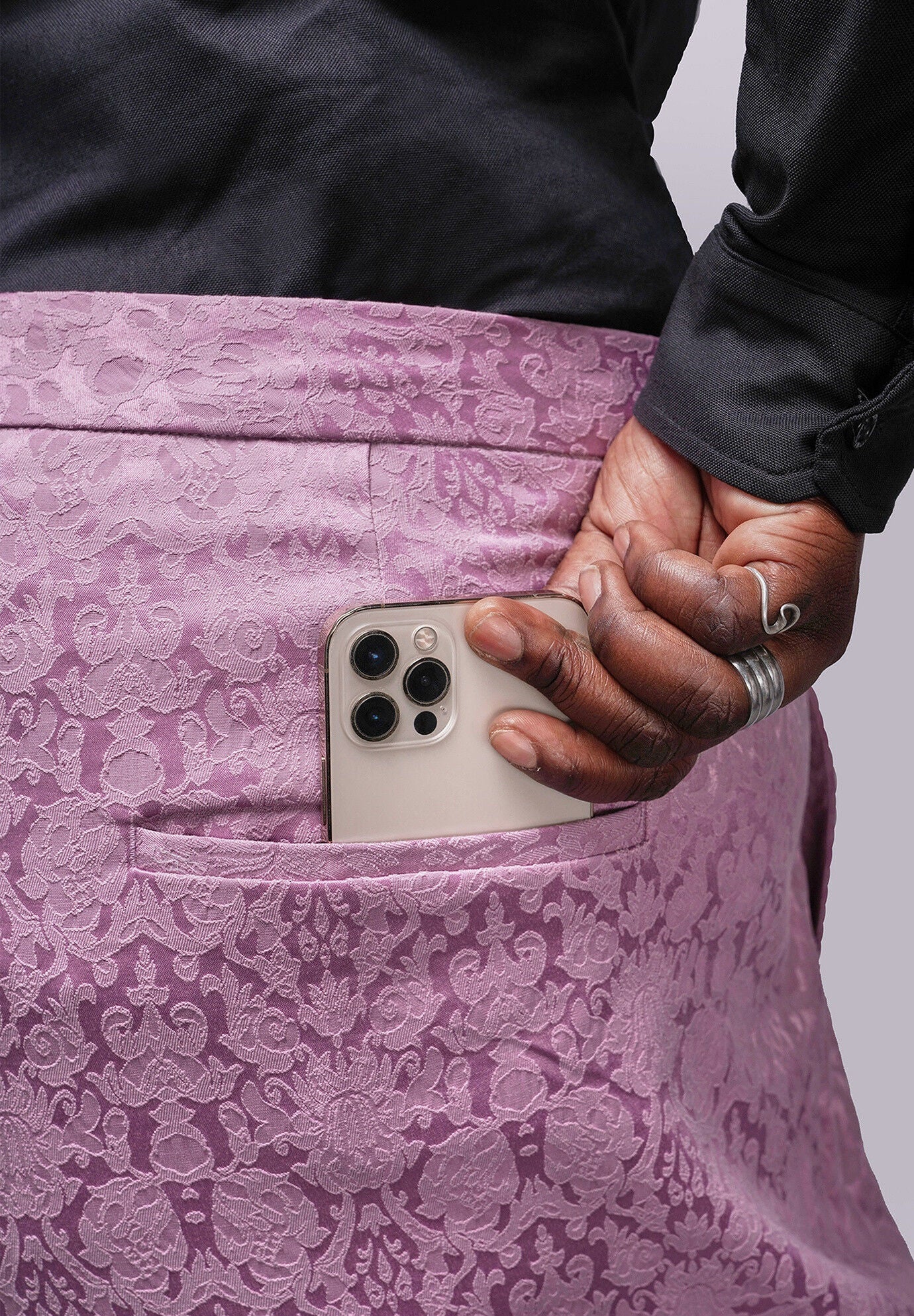 The Empower Jacquard Slim Crop Pant, MAUVE / Mauve, alternate image number 3