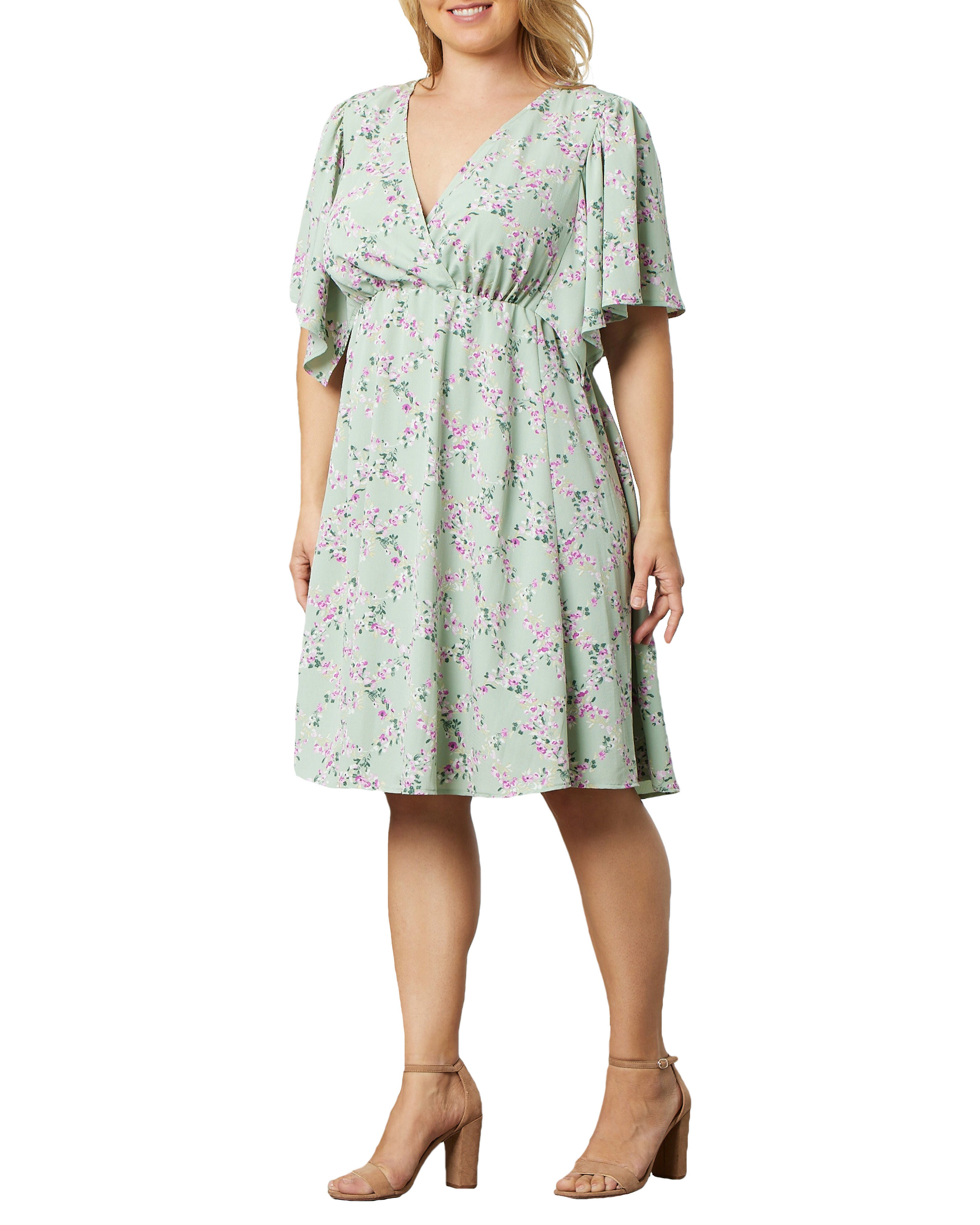 Florence Flutter Sleeve Dress, , alternate image number 7