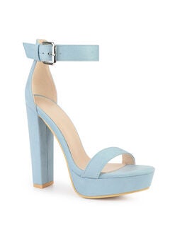 Platform High Heel Ankle Strap Chunky Heels Sandals