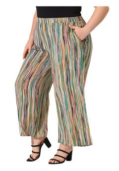 STRIPE BOHO WIDE LEG PAPER BAG PALAZZO PANTS