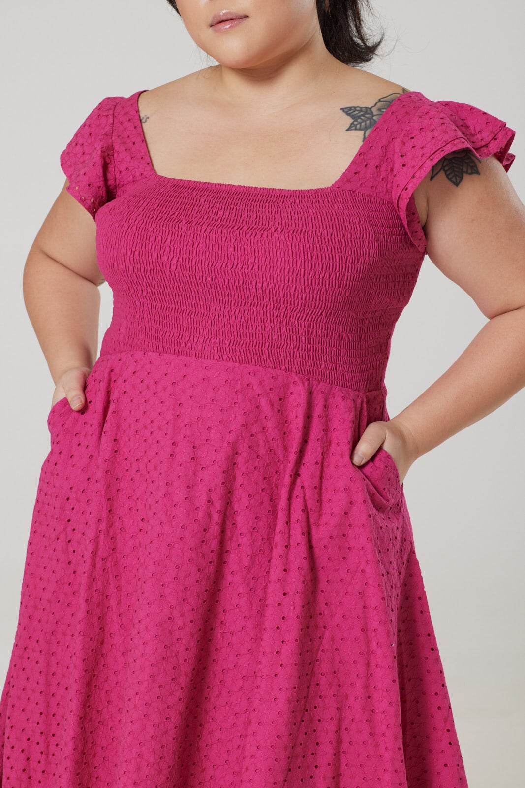 Raphaella Cerise Dress, Pink / Pink, alternate image number 3