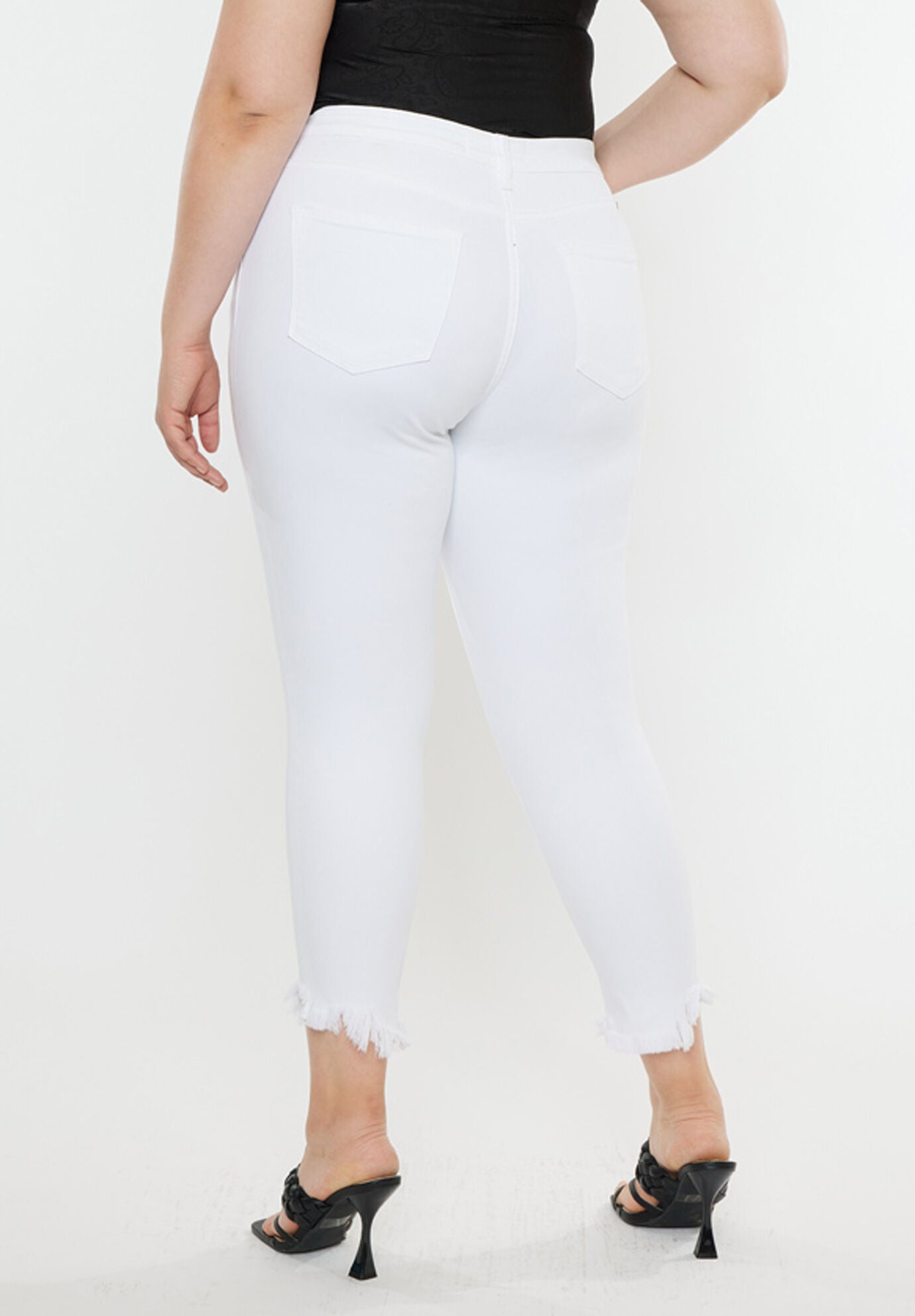 Jordana High Rise Ankle Skinny (Plus Size), White / White, alternate image number 5