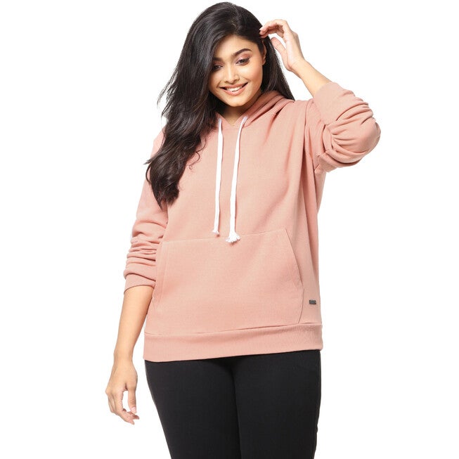 Solid Hooded Sweatshirt, Pink / Pink, hi-res image number 0