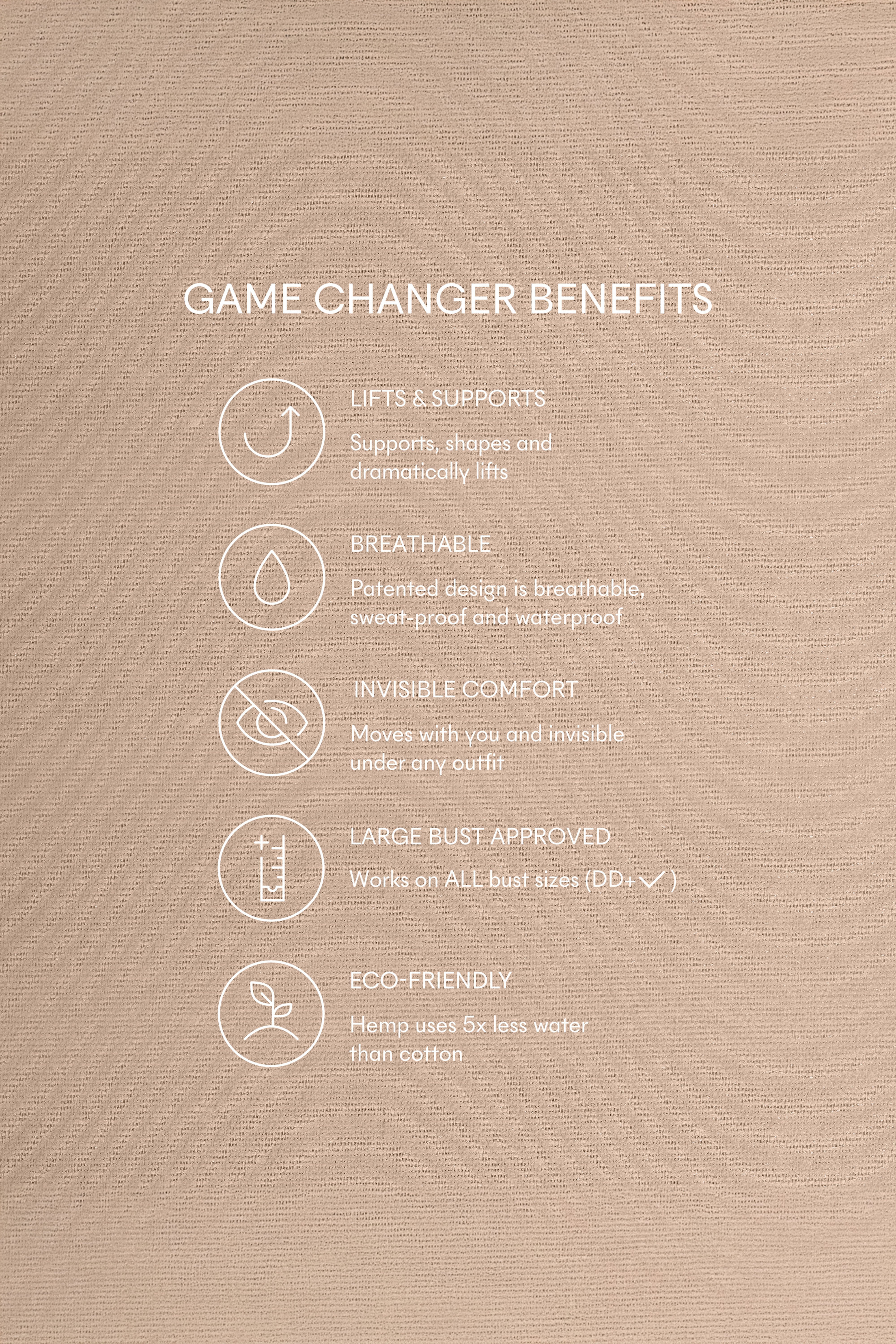 Game Changer Lift & Shape Adhesive Bra (4-pack), No 3 Buff / Beige, alternate image number 3