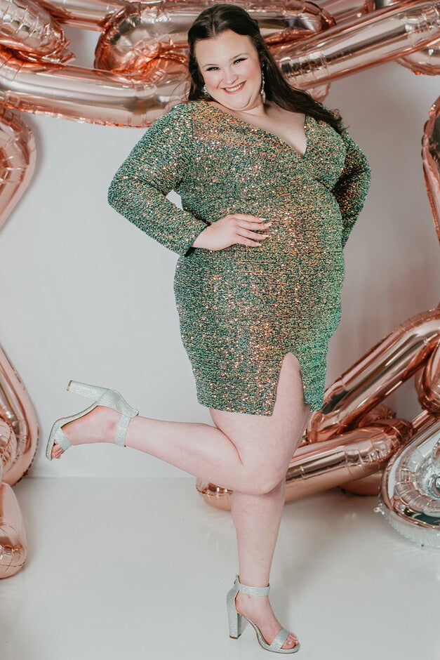 Illuminate the Night Party Dress, Green Surge / Kelly Green, alternate image number null