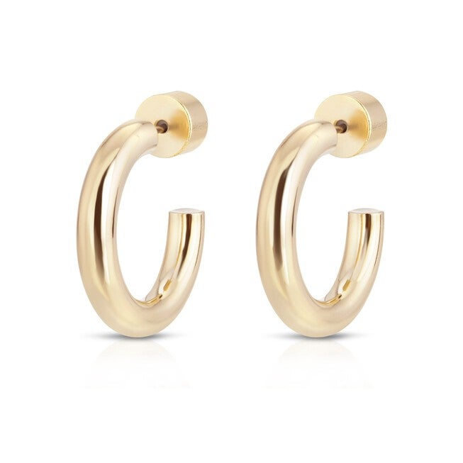 Zo Huggie Hoops Gold, Gold / Gold, hi-res image number null