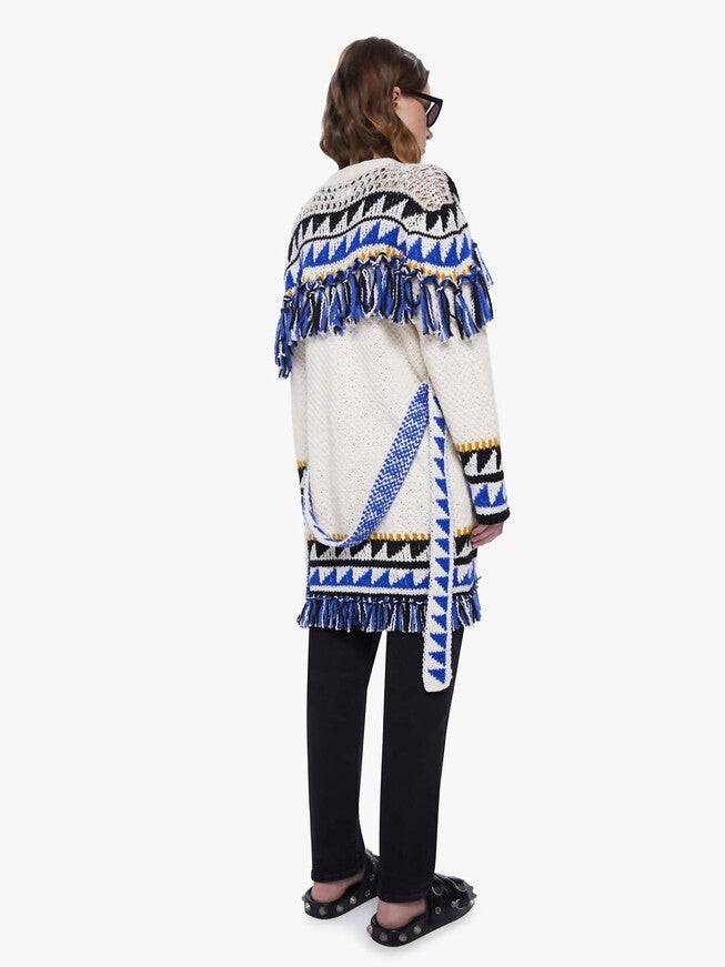 FRINGE CARDIGAN IN THE TASSEL IS WORTH THE HASSEL, The Tassel Is Worth The Hassel / White, alternate image number null