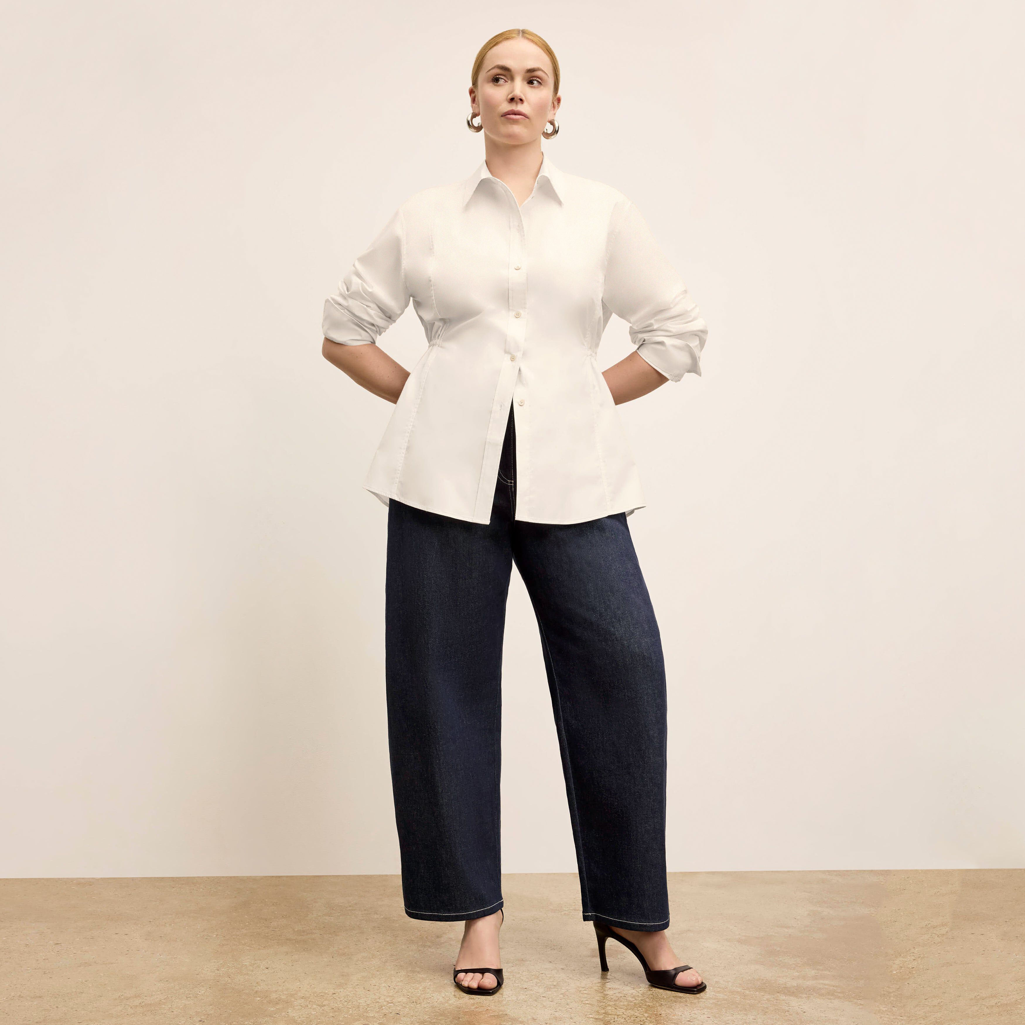 Bentley Al Fresco Shirt - Cotton Poplin, Eggshell / White, alternate image number 5