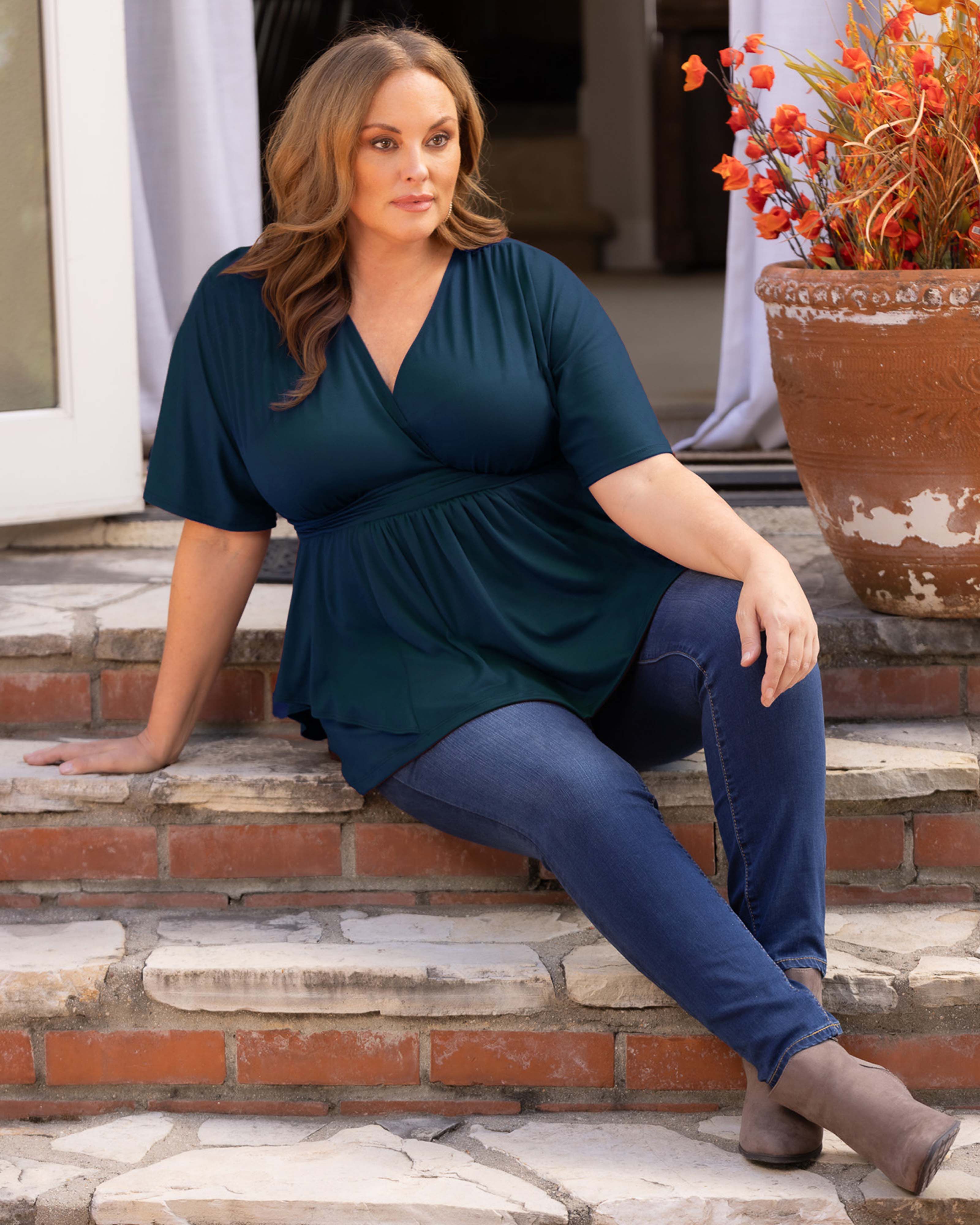 Promenade Top, DEEP TEAL / Teal, alternate image number 4