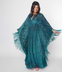 Plus Size Printed Kaftan Dress