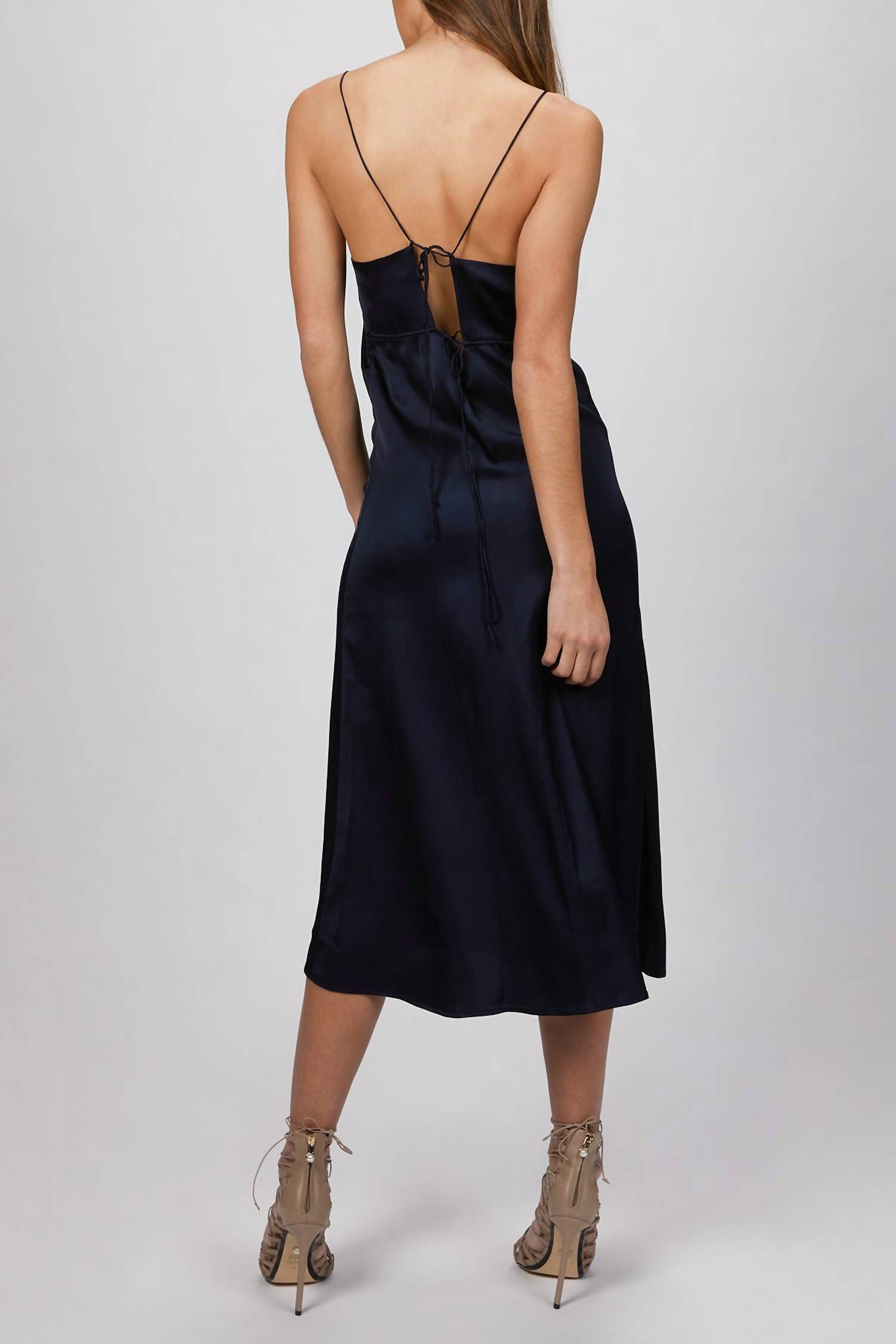 SUAD SATIN DRESS IN NIGHT, , alternate image number 7