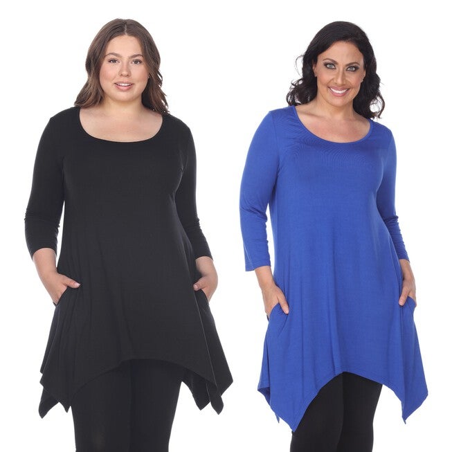 Essential Makayla 2-Pack Tunic Top, Black Royal / Black, hi-res image number 0