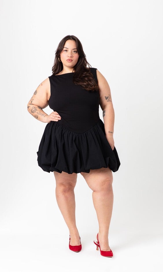 Seraphina Mini Dress, Black / Black, alternate image number 1