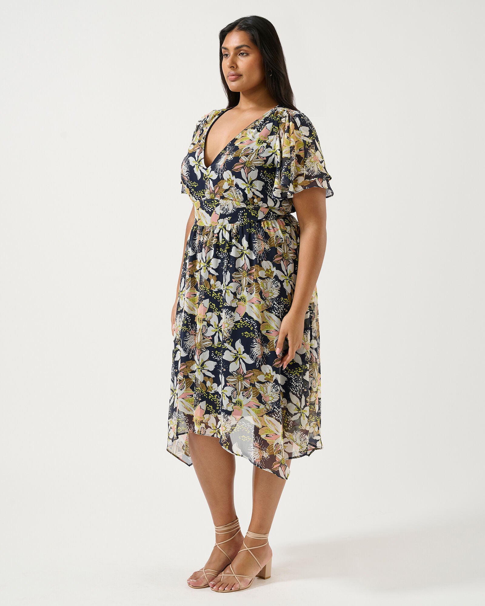 Wilsons Prom Dress, Print / Navy, alternate image number 3