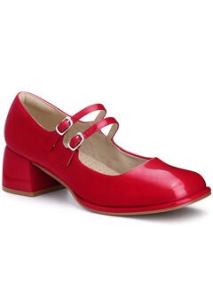 Square Toe Block Heels Mary Jane Shoes