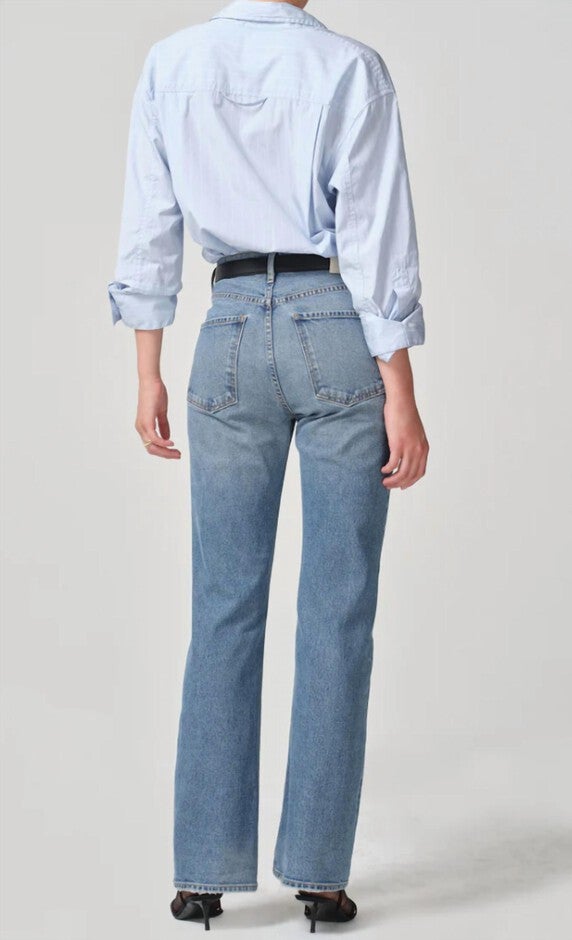 VIDIA MID RISE BOOTCUT JEANS, Saga / Azure Blue, alternate image number 2
