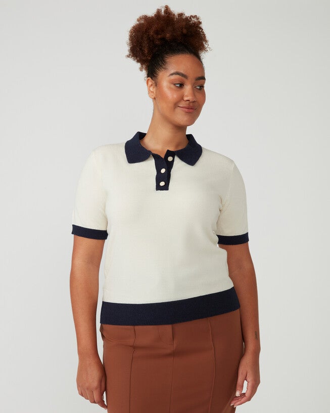 Romeo Knit, CreamNavy / Beige, hi-res image number 0