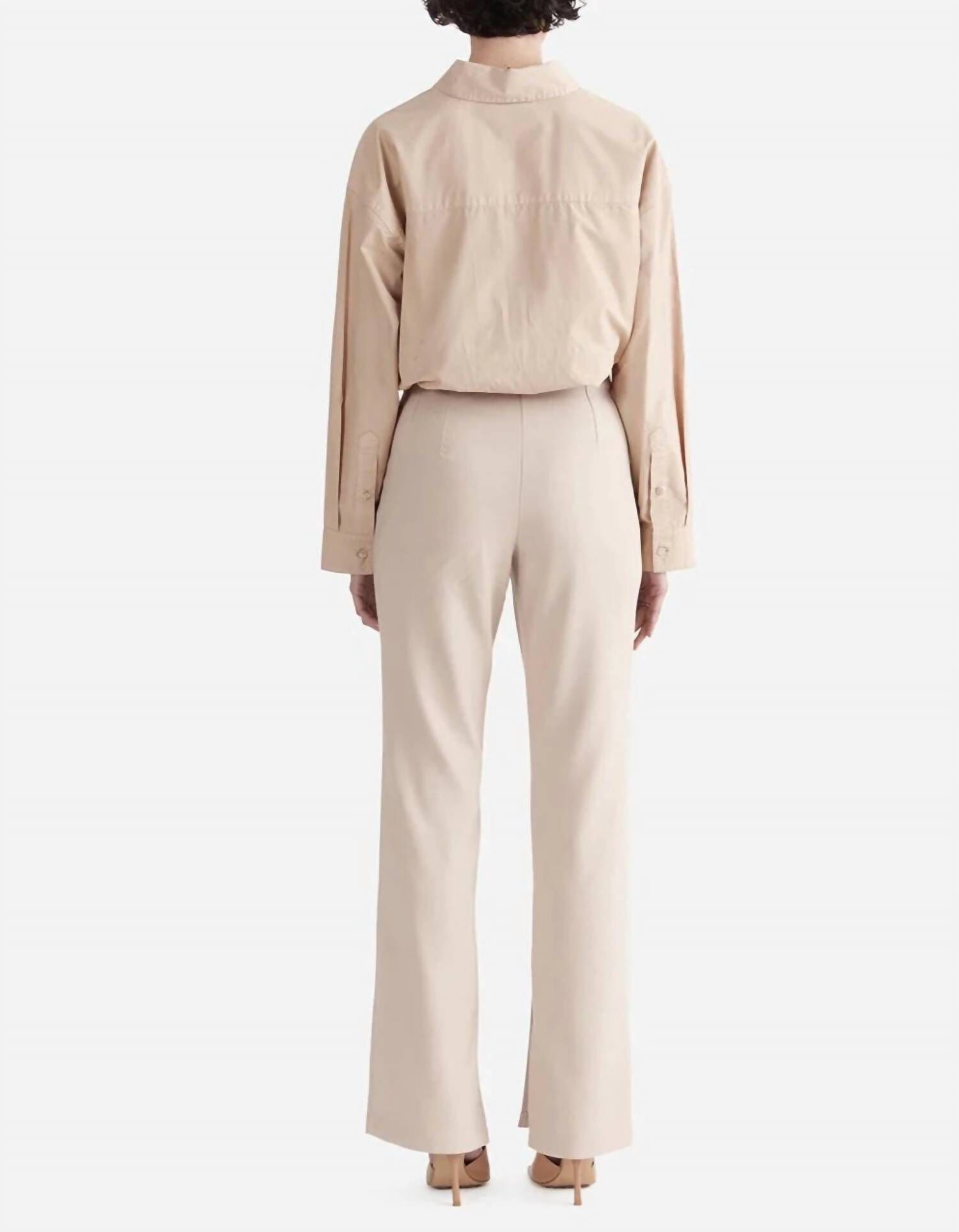 HALLE SPLIT LEG PANT IN CREAM, Cream / Beige, alternate image number 2