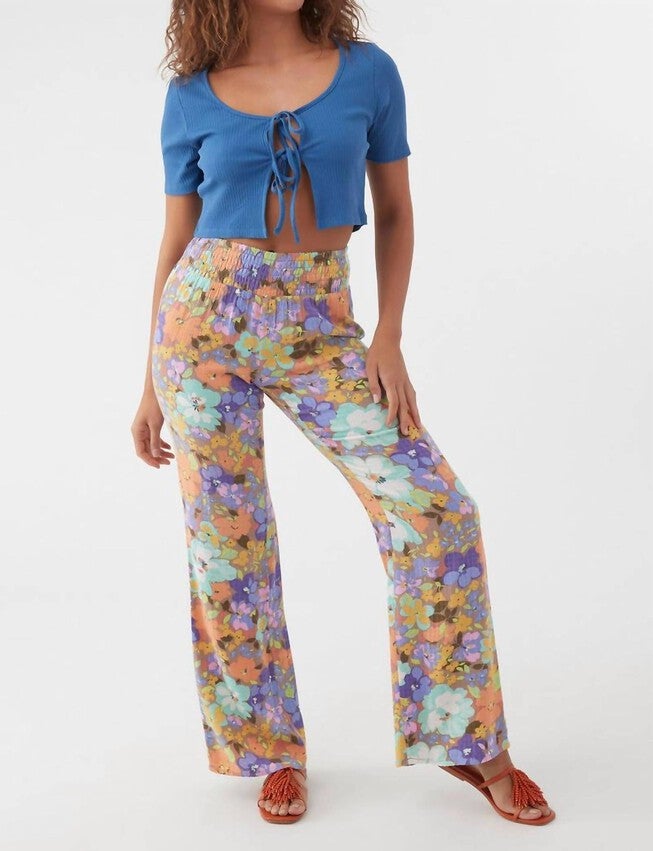 JOHNNY SAMI FLORAL PANTS IN MULTI COLORED, Multi Colored / Purple, alternate image number null