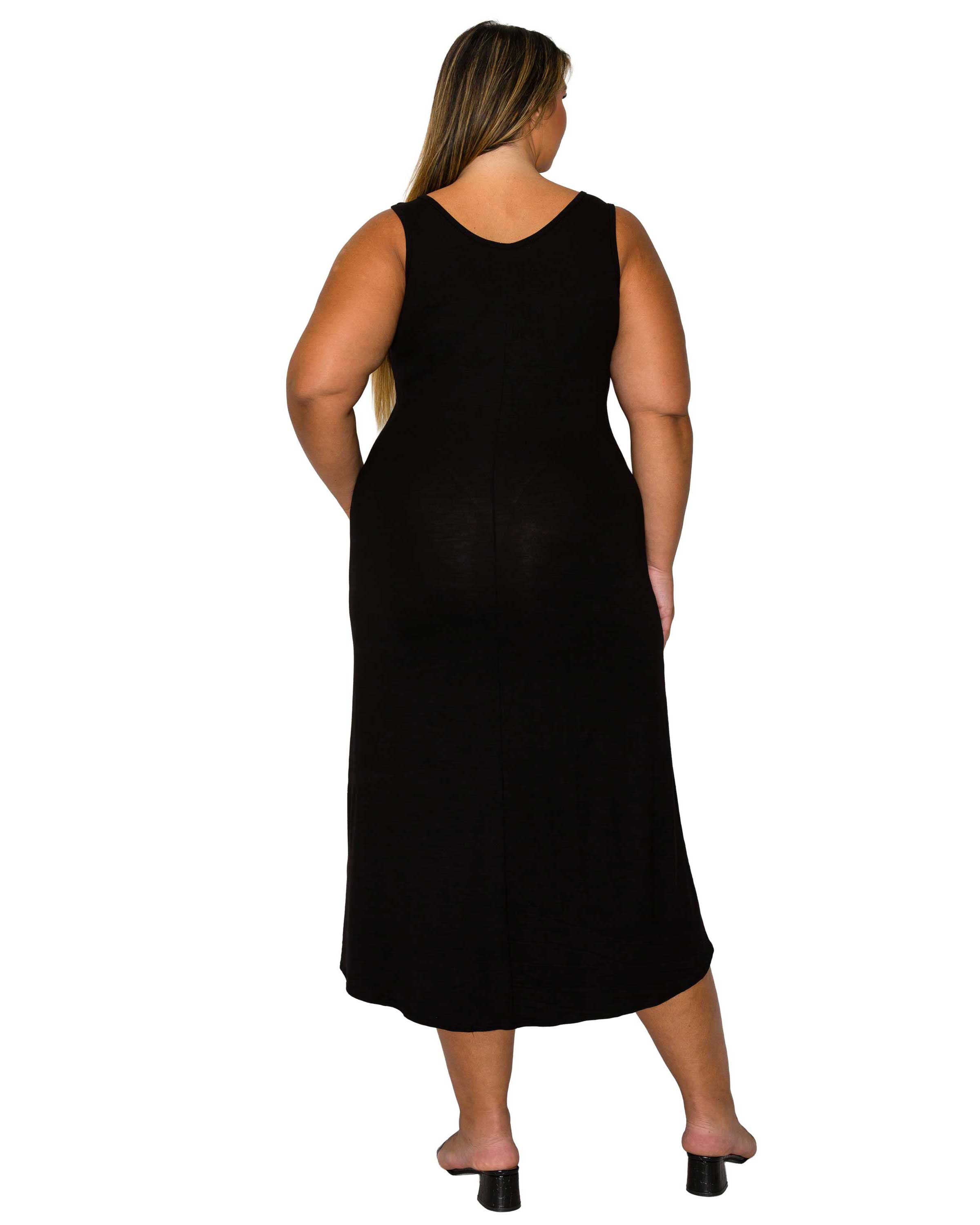 Mellie Tank Dress, Black / Black, alternate image number 2