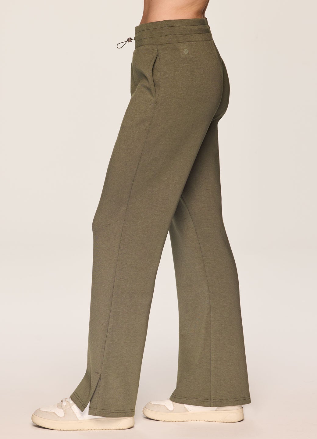 Solace Scuba Wide Leg Pant, Olive / Olive Green, alternate image number 3