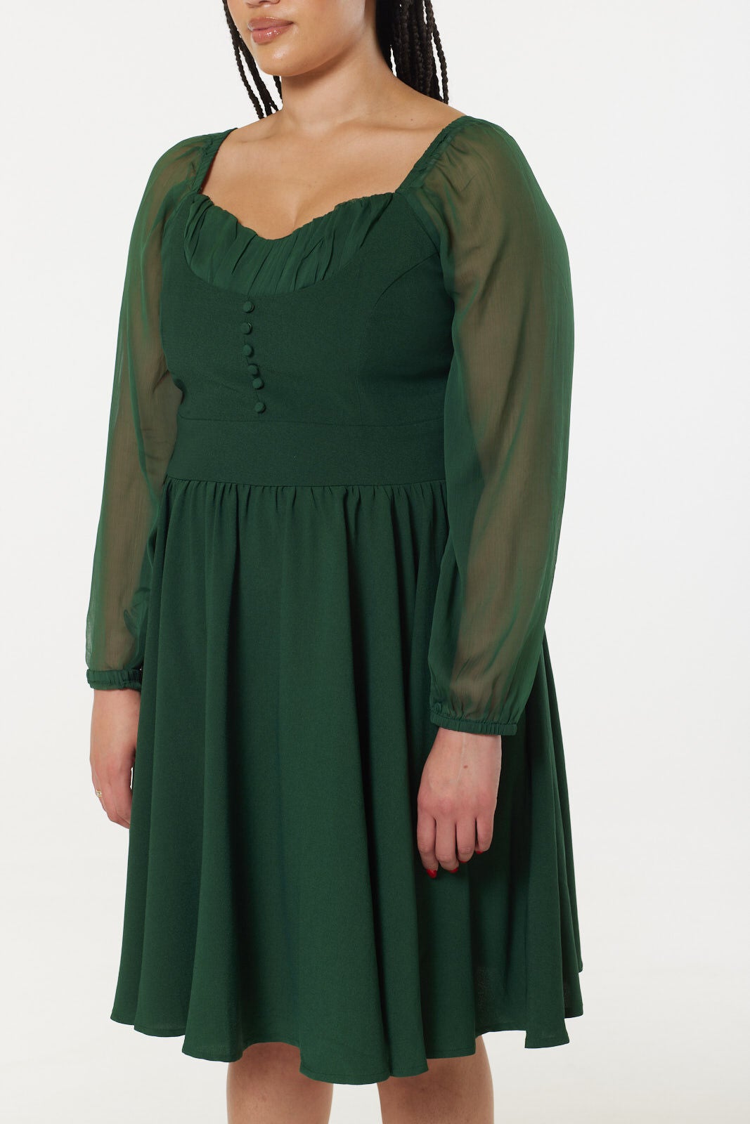 Dior Dress - Dark Green, Hunter Green / Hunter Green, alternate image number 3