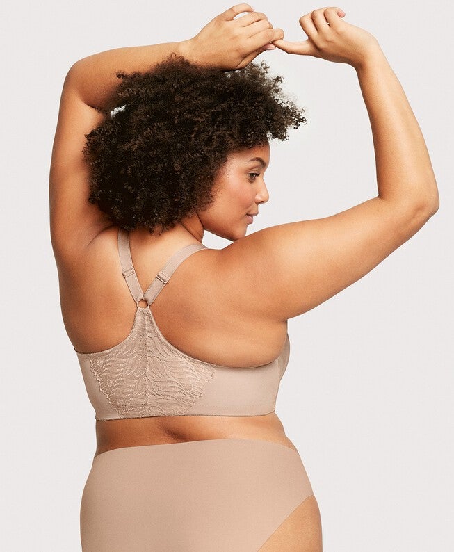 Front-Closure T-Back WonderWire Bra, Cafe / Tan, alternate image number 2