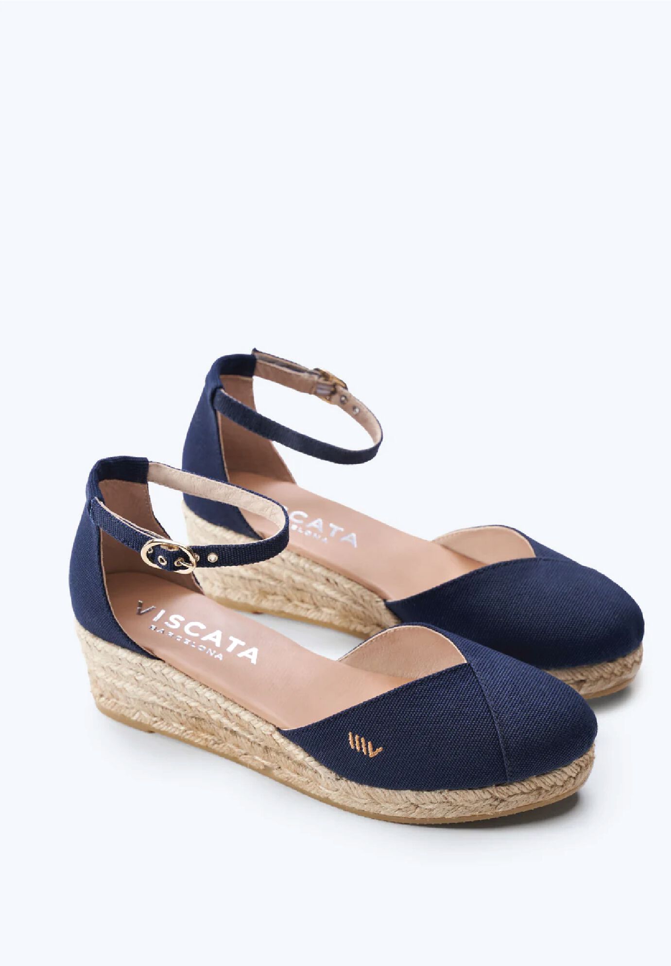 Formiga Canvas Espadrille Wedges, Navy / Navy, alternate image number 1