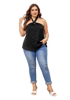 Self Tie Halter Neck Suspender Vest Sleeveless Camisole