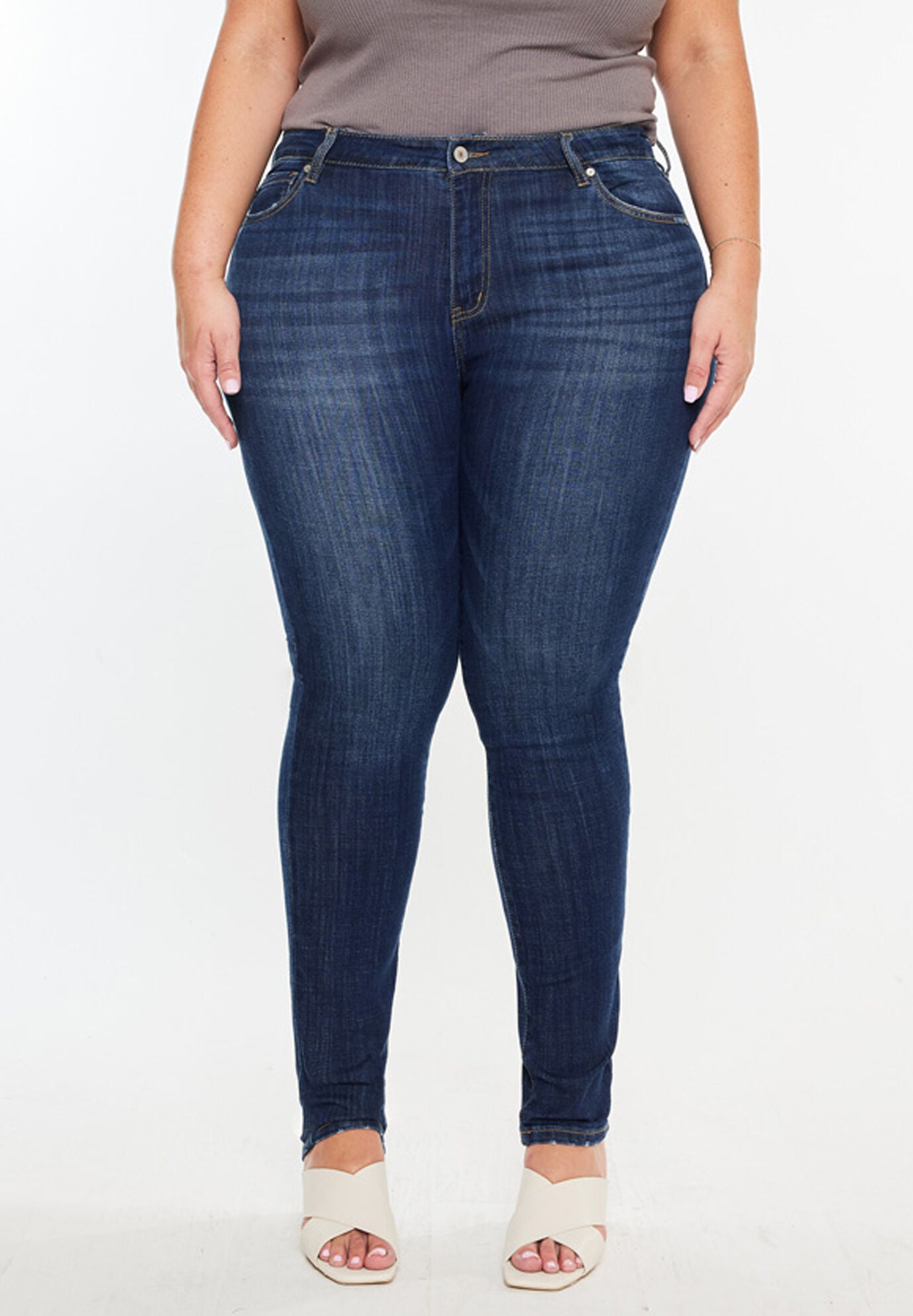 Beth High Rise Super Skinny (Plus Size), Dark Wash / Dark Wash, hi-res image number 0