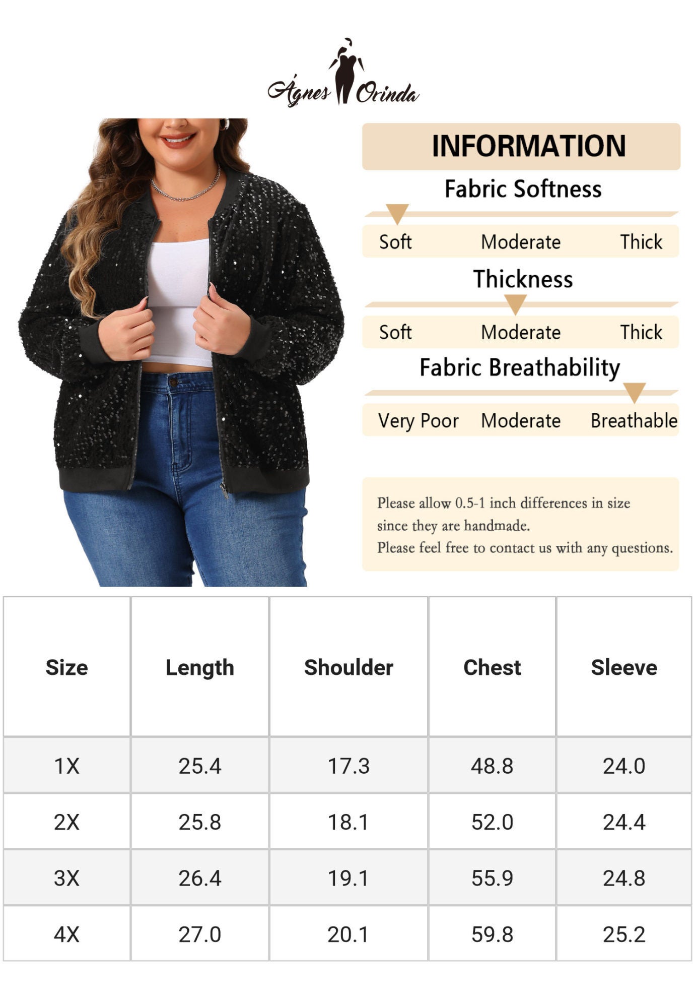 SEQUIN SPARKLE FRONT ZIP BOMBER JACKET, Black / Black, alternate image number 4