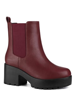 Platform Chunky Heel Booties Chelsea Boots